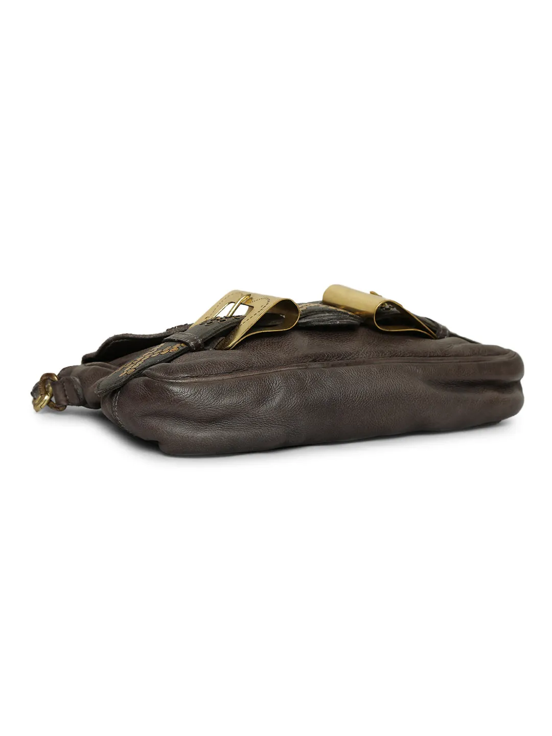 Crossbody Chic: Black Leather Women Bag By Art N Vintage