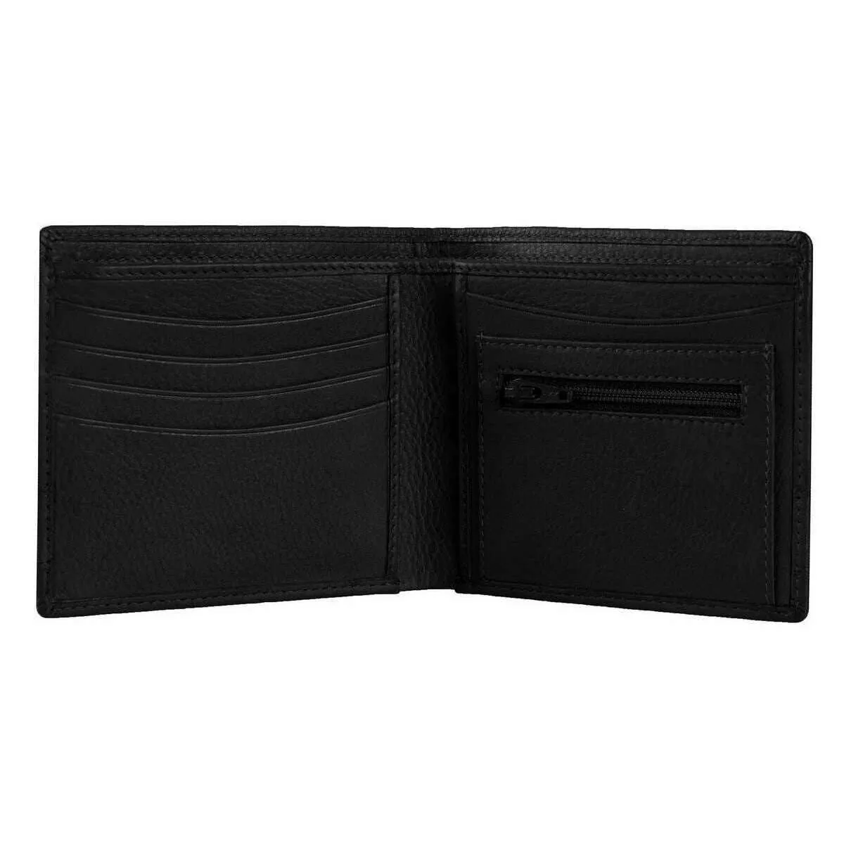 Dents Clyde Leather RFID Blocking Coin Bifold Wallet - Black