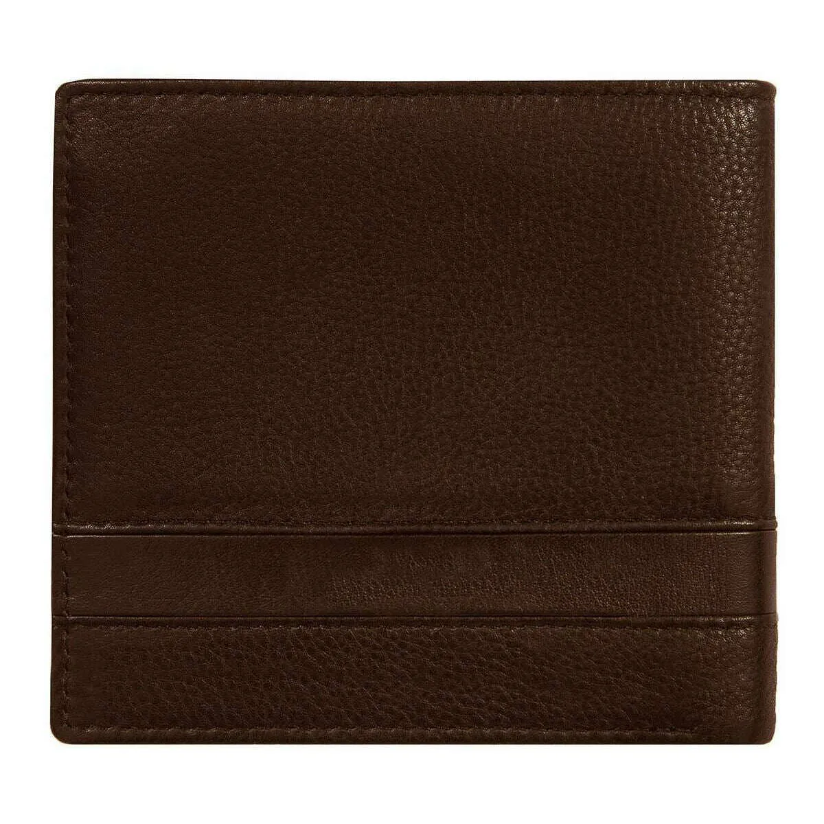 Dents Clyde Leather RFID Blocking Coin Bifold Wallet - Dark Tan