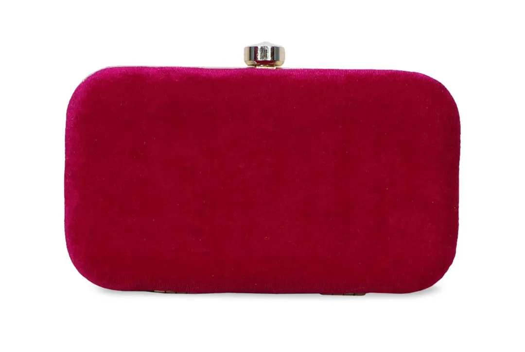 DUCHESS Women's Clutch (Gold) (Fuchsia)