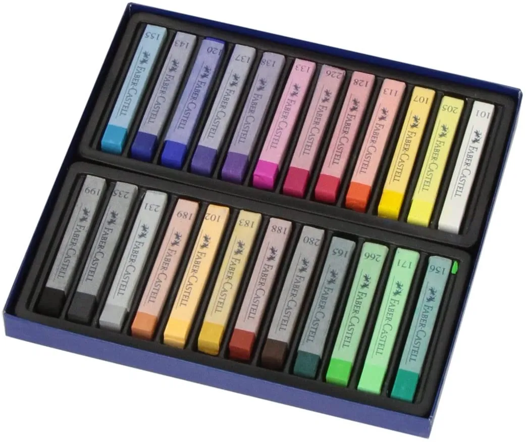 FABER-CASTELL Creative Studio Soft Pastels Full Length - (Pack of 24)