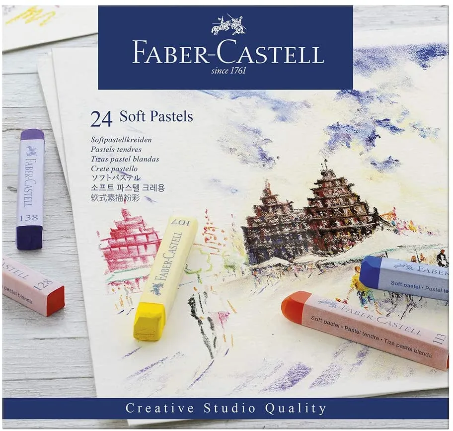 FABER-CASTELL Creative Studio Soft Pastels Full Length - (Pack of 24)