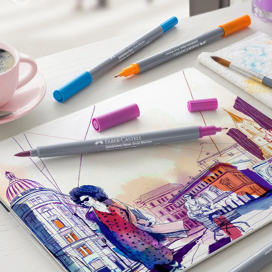 Faber-Castell Goldfaber Aqua Dual Marker Wallet of 6 Tuscany