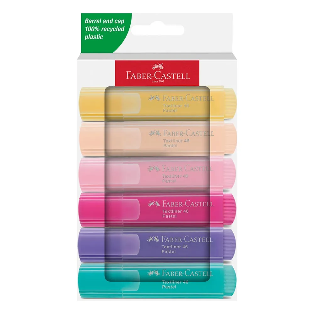 Faber-Castell Highlighter Textliner 46 Pastel Wallet Of 6
