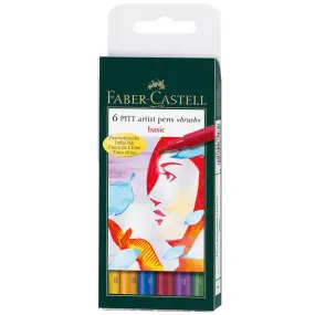 Faber-Castell Pitt Artist Brush Pen Set of 6