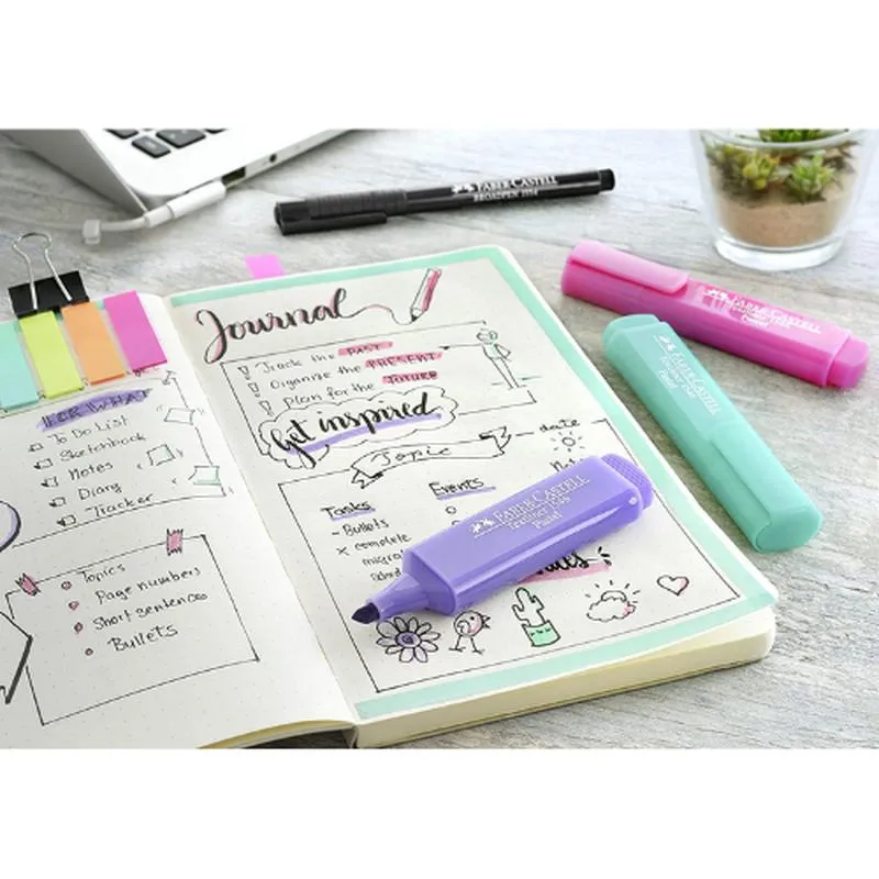 Faber-Castell - Textliner Pastel Colours 1546 Wallet Of 4