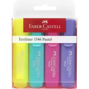 Faber-Castell - Textliner Pastel Colours 1546 Wallet Of 4
