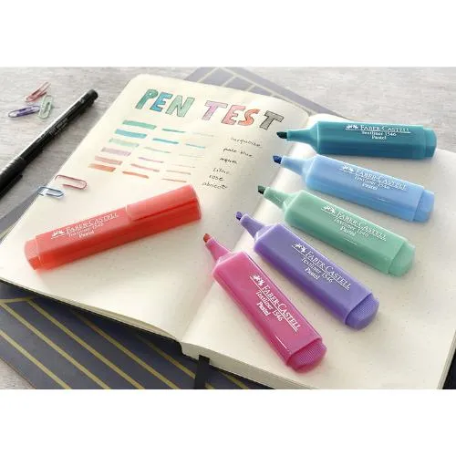 Faber-Castell - Textliner Pastel Colours Wallet Of 8 (2 Free)