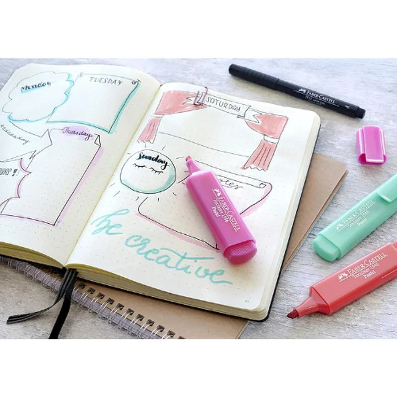 Faber-Castell - Textliner Pastel Colours Wallet Of 8 (2 Free)