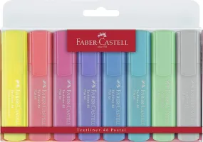 Faber-Castell - Textliner Pastel Colours Wallet Of 8 (2 Free)