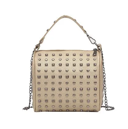 Fashion Luxury Rivet Leather Shoulder Bag