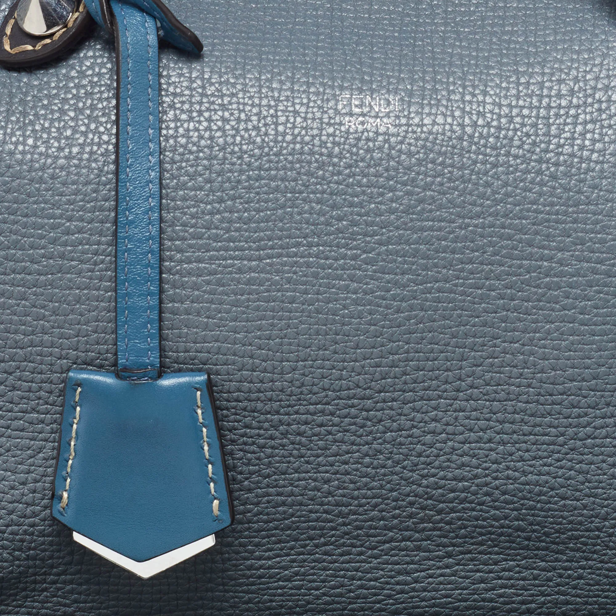 Fendi Blue/beige Leather Medium By The Way Bag