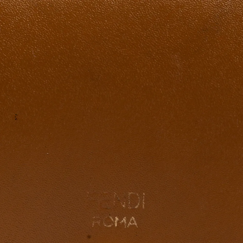 Fendi Brown Leather By The Way Bifold Wallet..