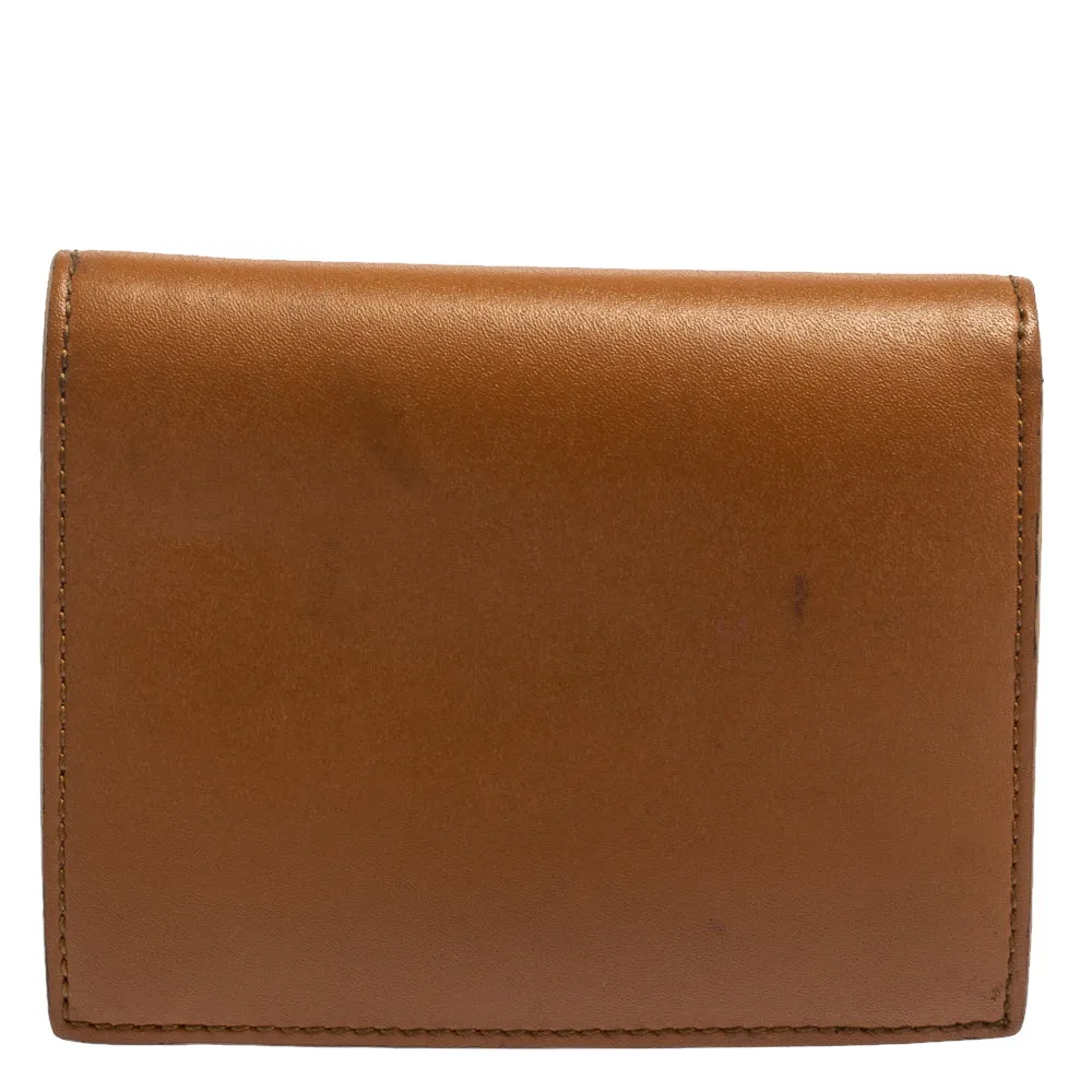 Fendi Brown Leather By The Way Bifold Wallet..