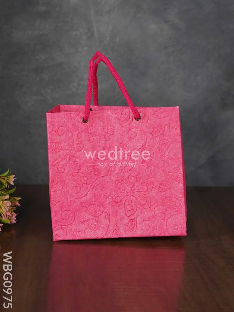 Floral Embossed Paper Bag - WBG0975