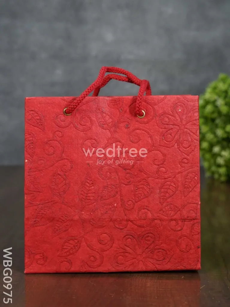 Floral Embossed Paper Bag - WBG0975