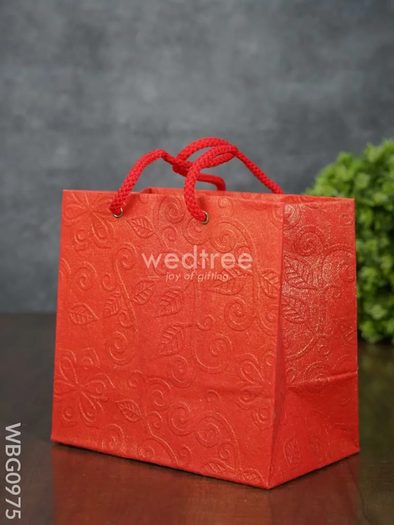 Floral Embossed Paper Bag - WBG0975