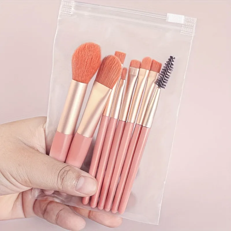Fluffy Makeup Brush Set with Sponge & Bag