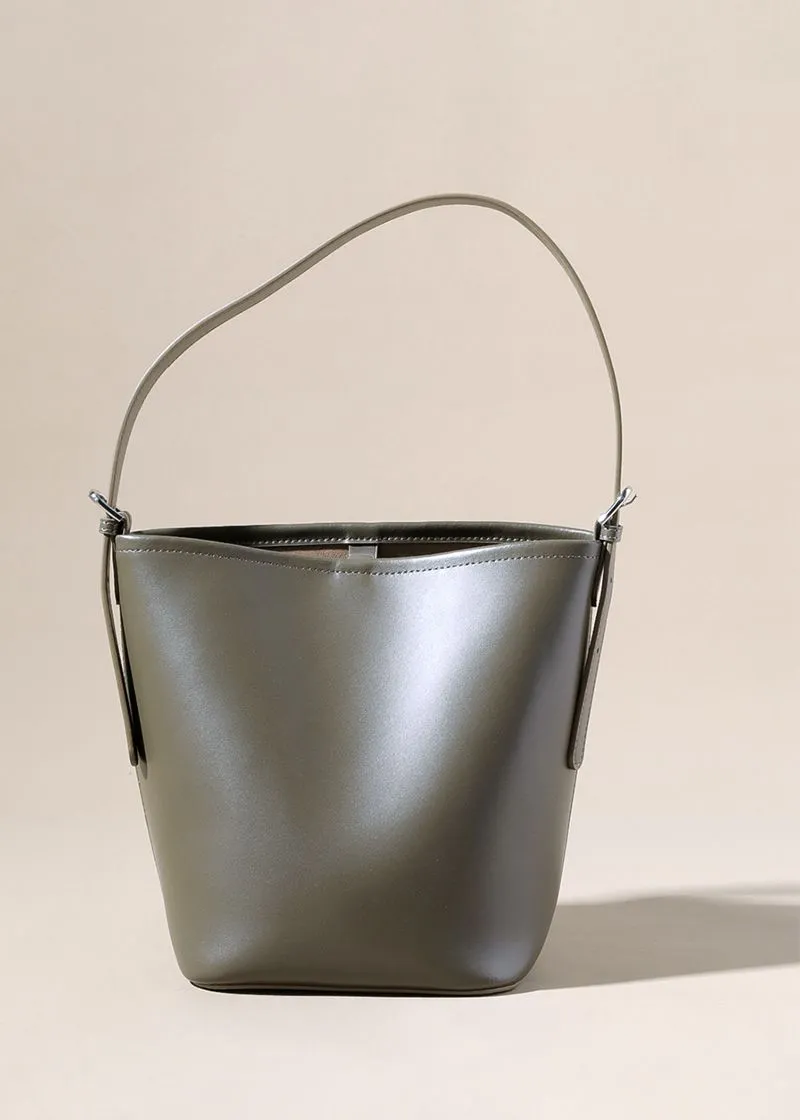 Genuine Leather Bucket Bag
