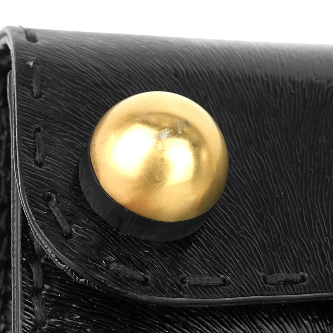 Gold Ball Leather Flap Bag