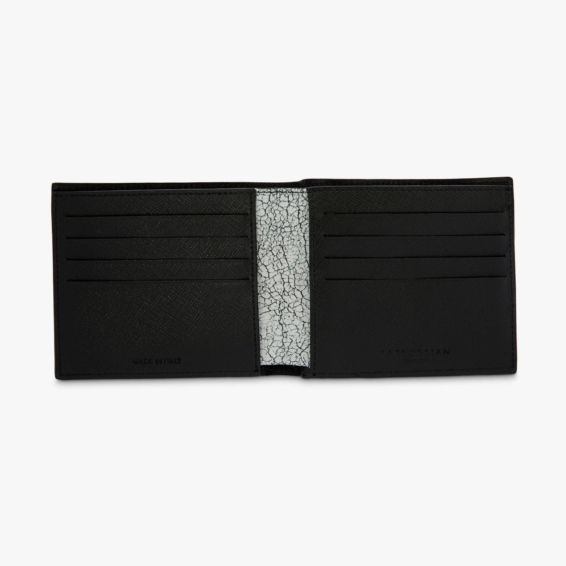 Graffiti Colorama bifold wallet in black and white leather