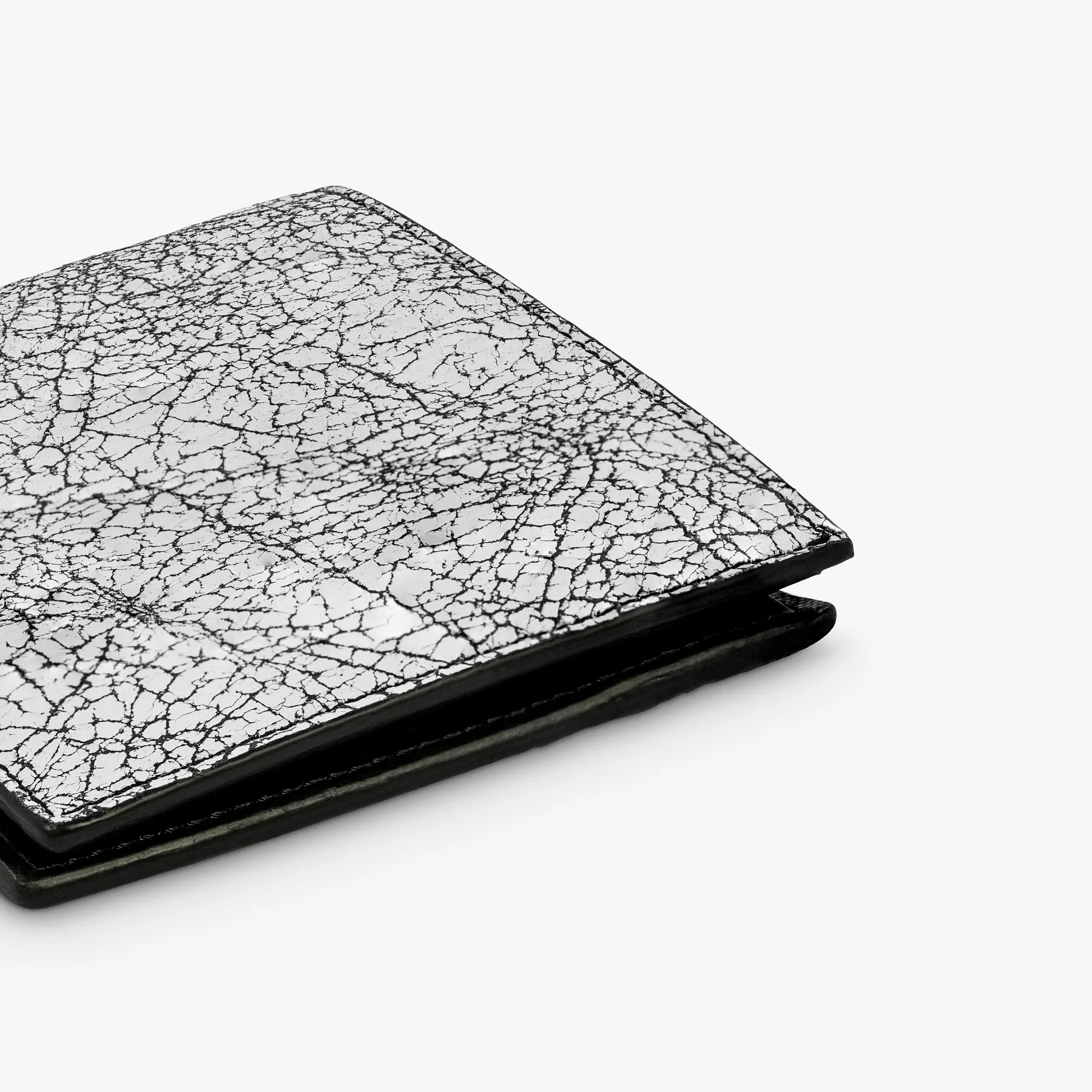 Graffiti Colorama bifold wallet in black and white leather