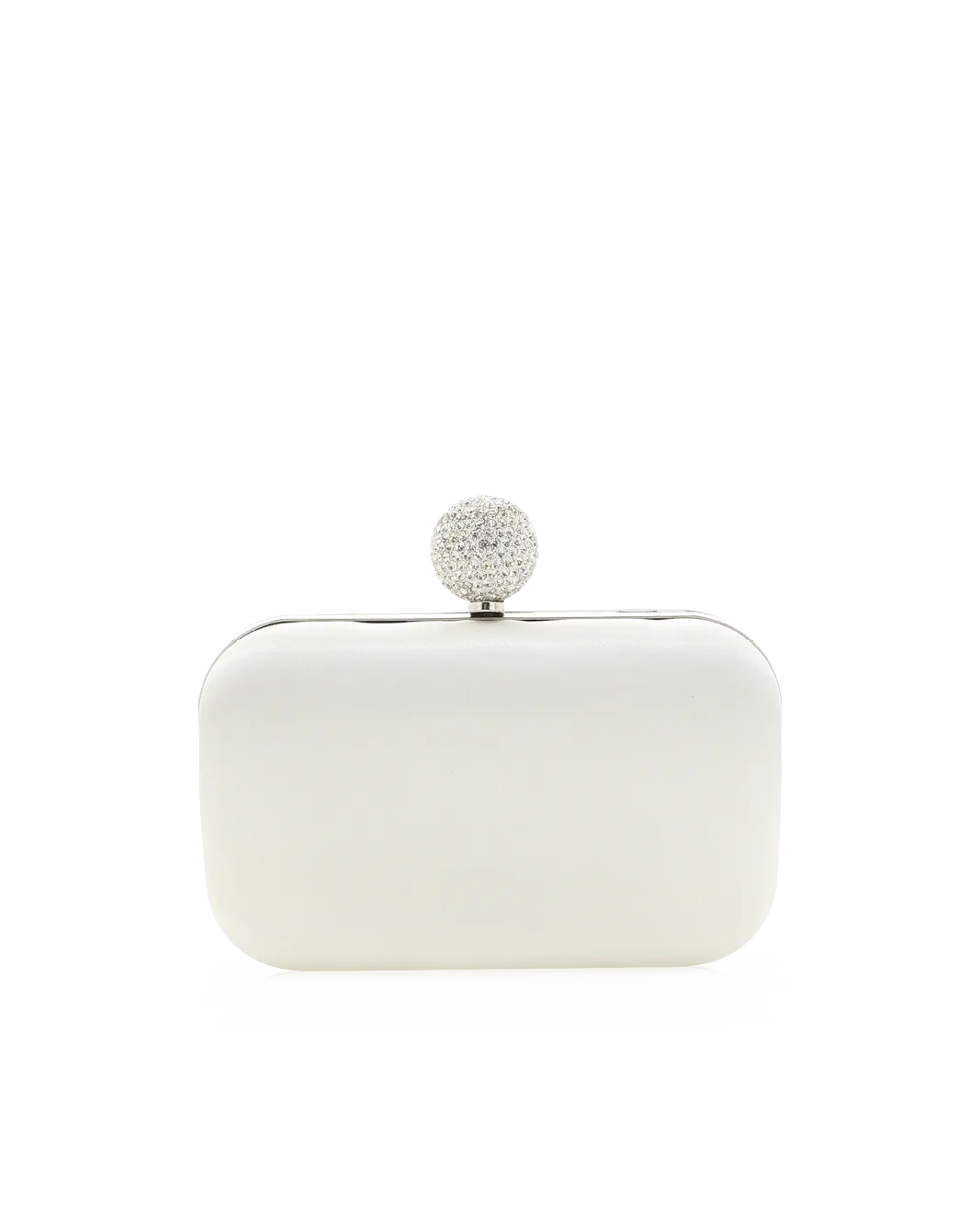 HANNA CLUTCH BAG - WHITE SATIN
