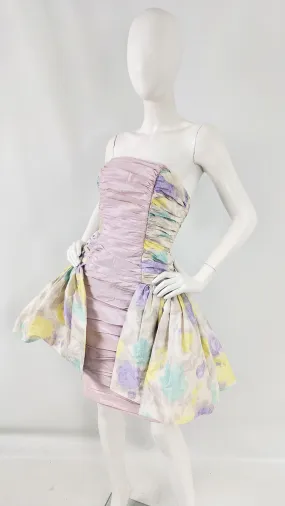 Jacques Azagury Vintage Pure Silk Pleated Evening Dress, 1980s