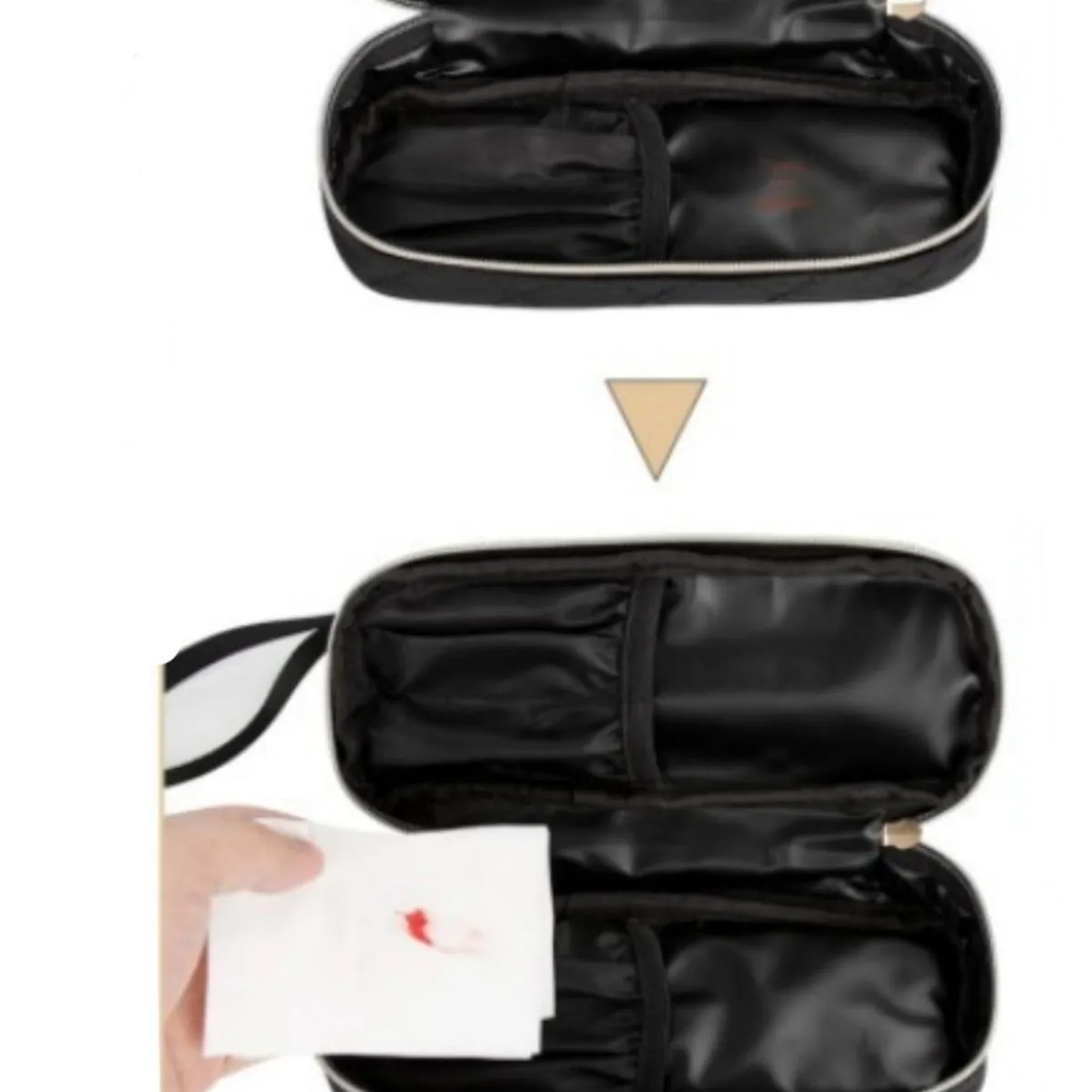 Large-capacity cosmetic bag, portable hand-held toiletry bag, British small fragrance rhombus style light luxury storage bag