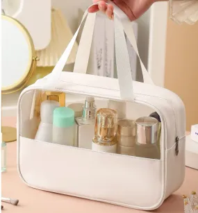 Large Clear Makeup Bag with Handles