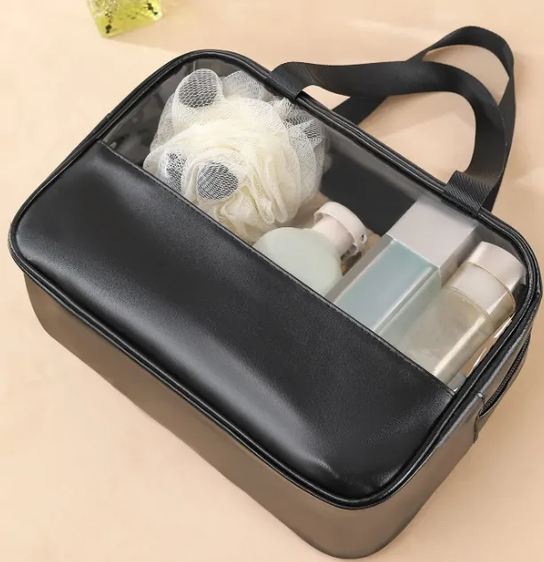 Large Clear Makeup Bag with Handles