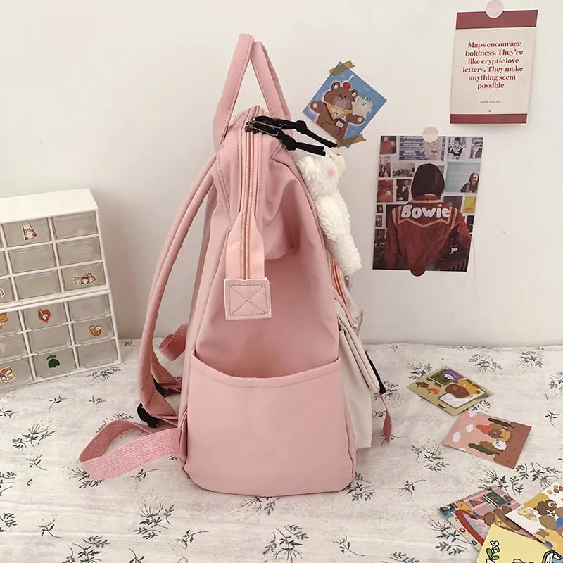 Large Pastel Waterproof Backpack Handbag