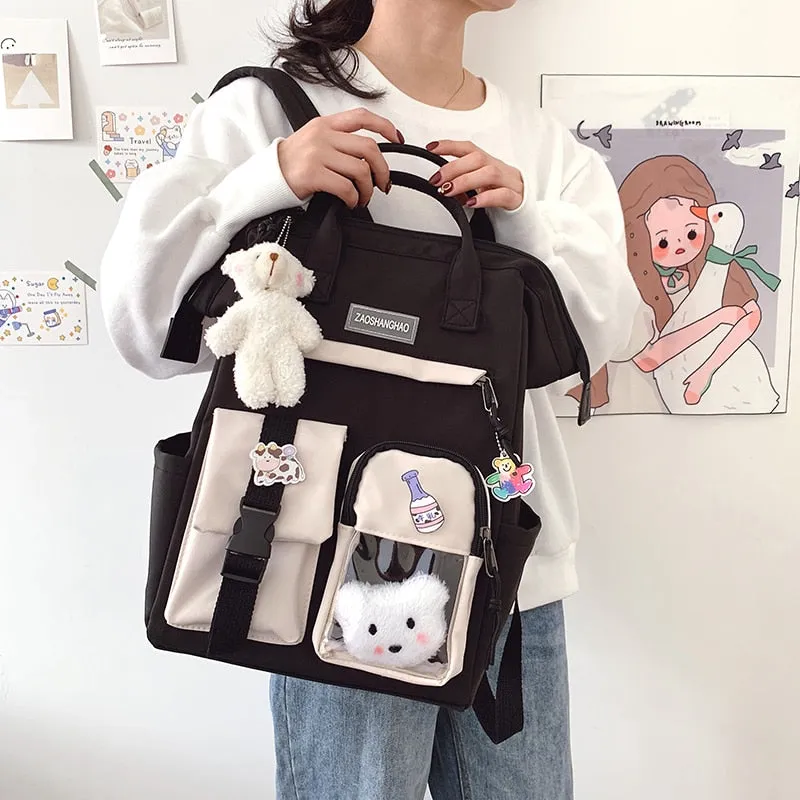 Large Pastel Waterproof Backpack Handbag