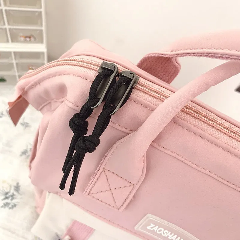 Large Pastel Waterproof Backpack Handbag