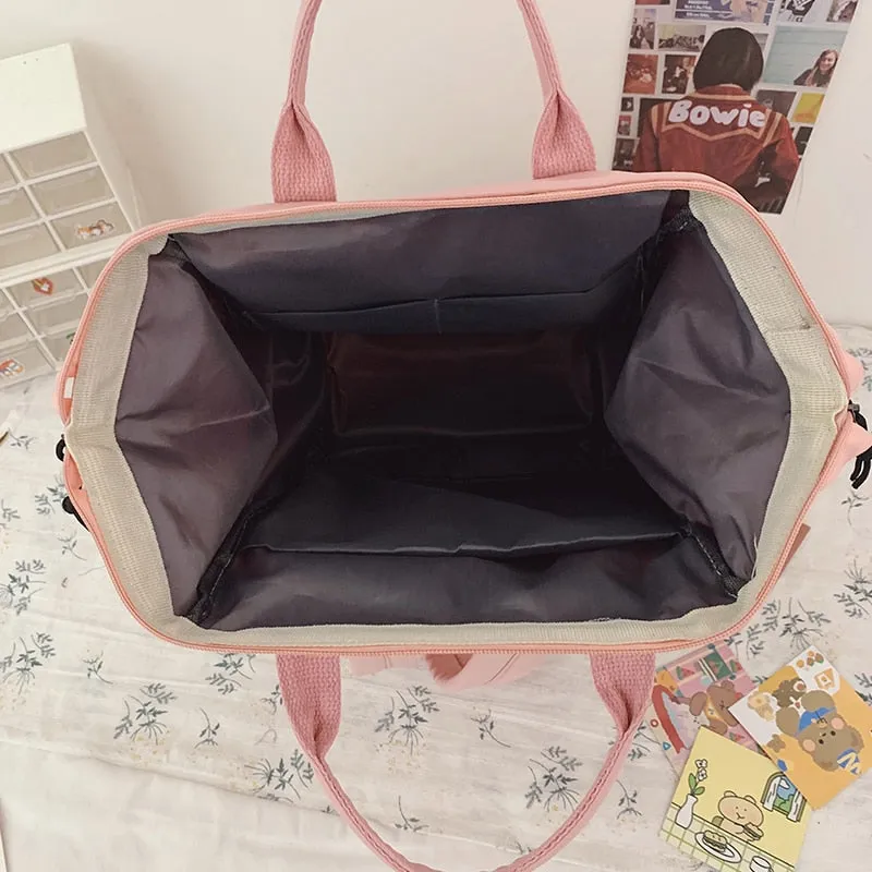 Large Pastel Waterproof Backpack Handbag