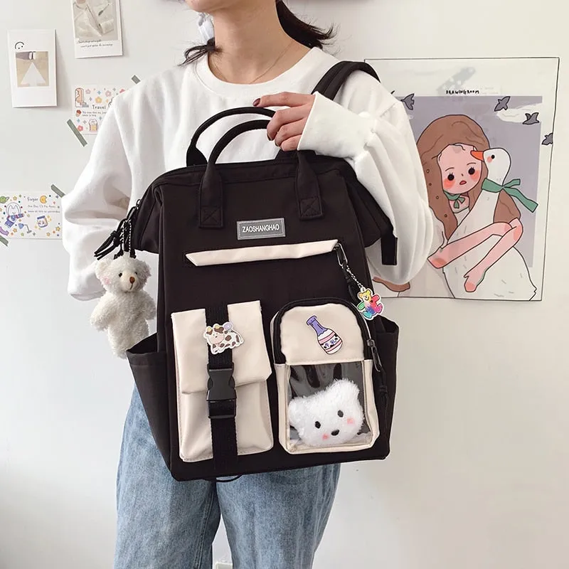 Large Pastel Waterproof Backpack Handbag