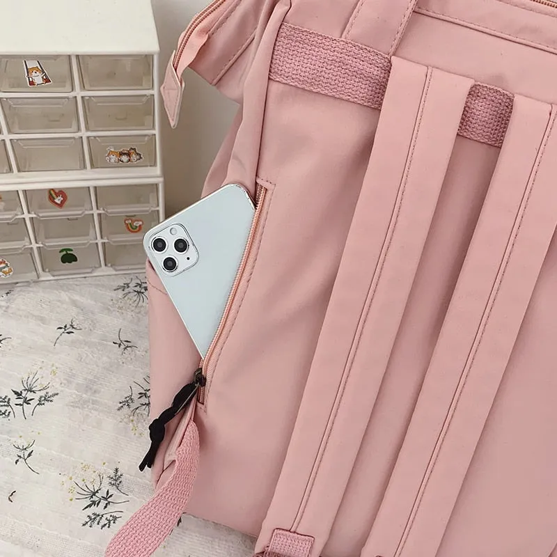 Large Pastel Waterproof Backpack Handbag