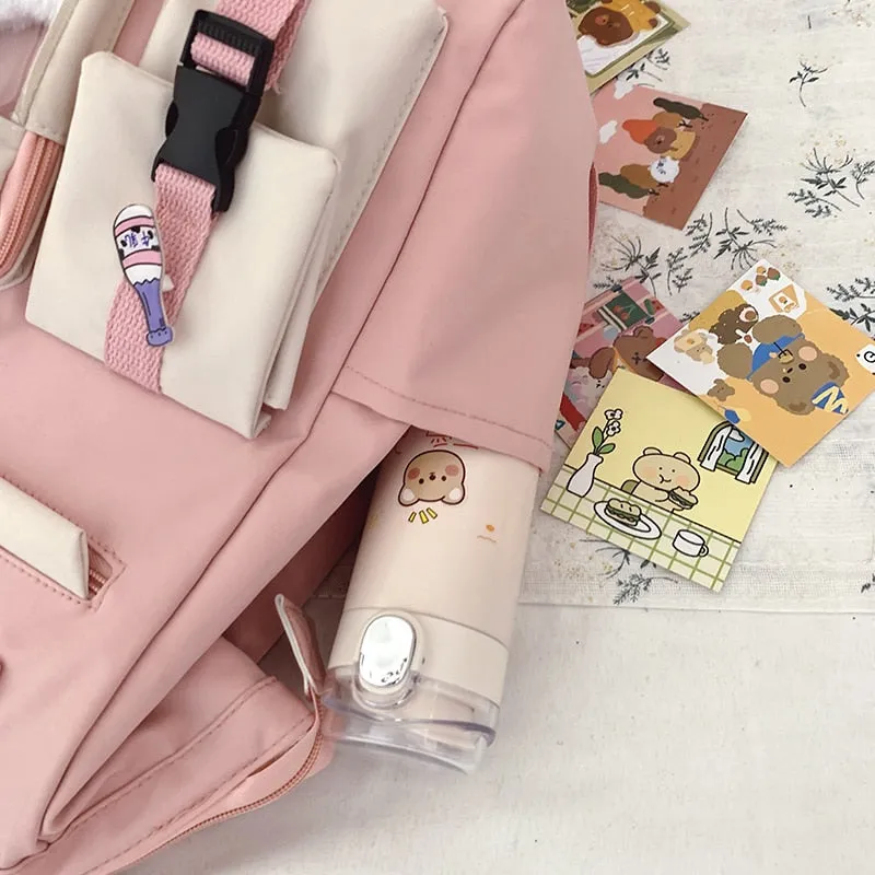 Large Pastel Waterproof Backpack Handbag