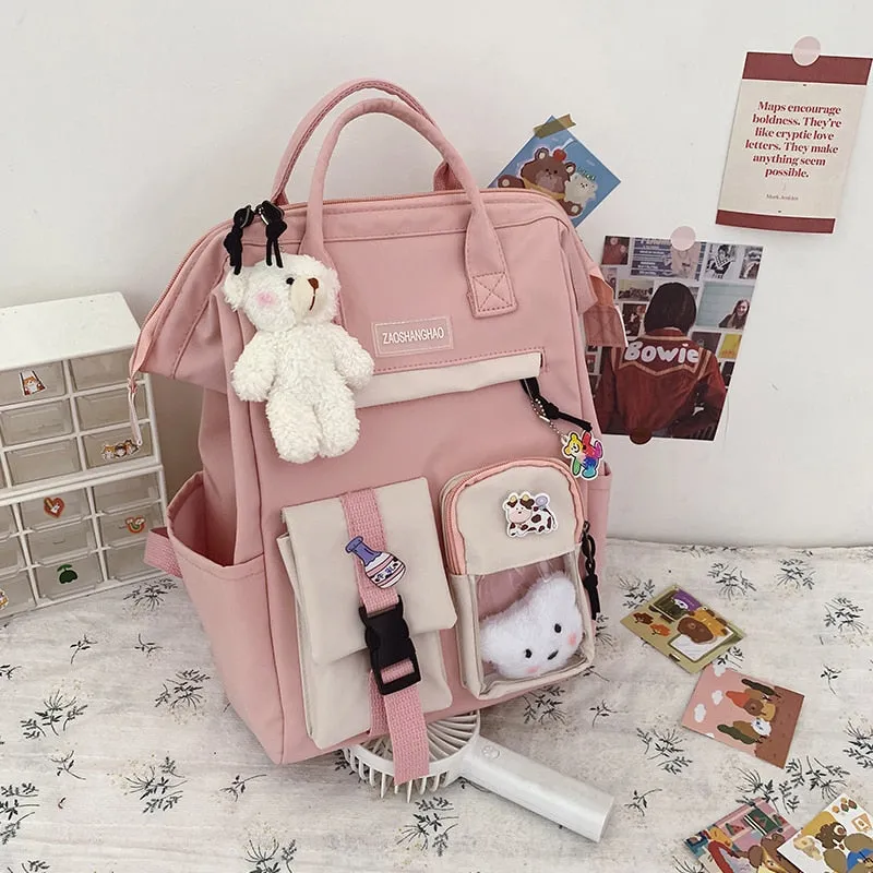 Large Pastel Waterproof Backpack Handbag