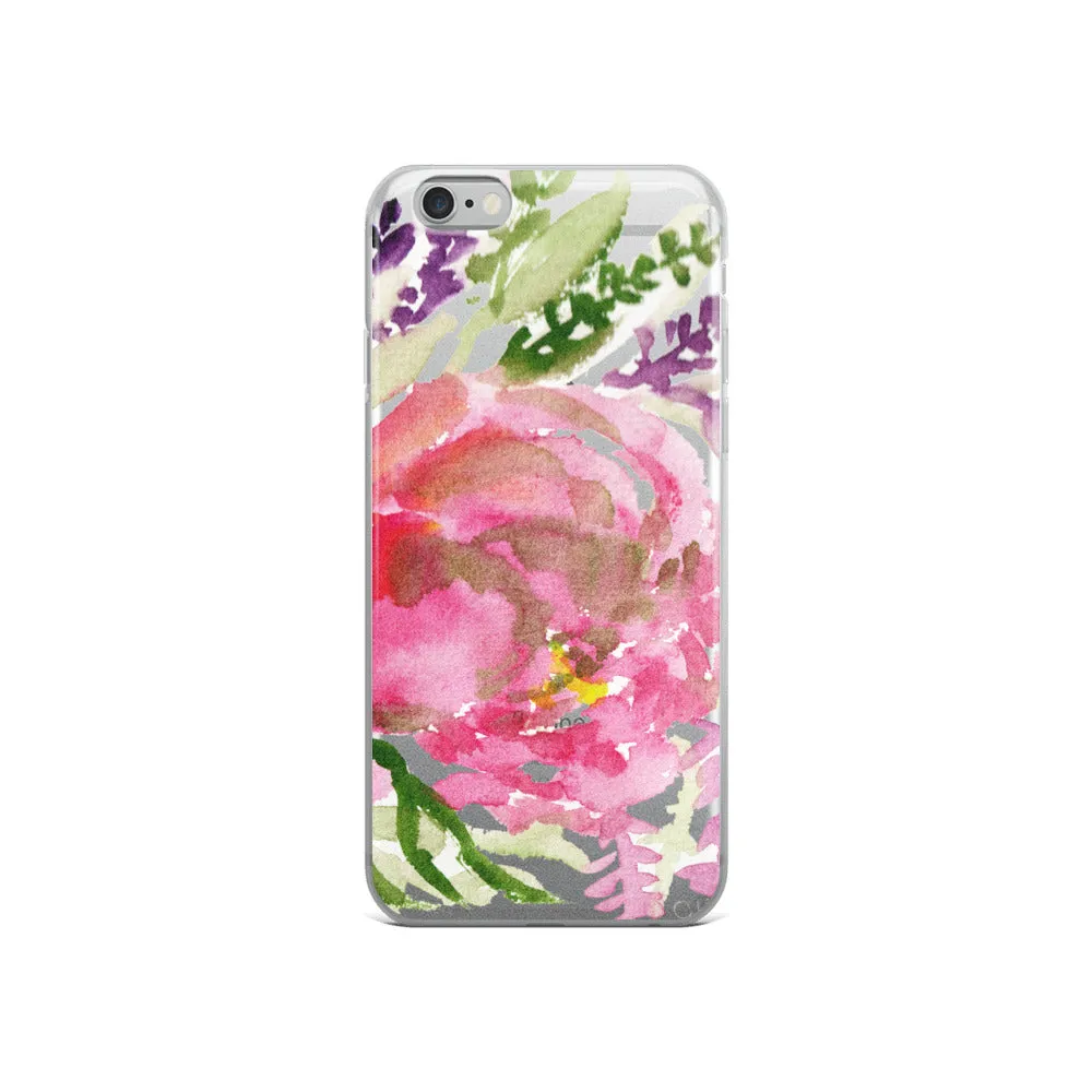 Light Pink Rose iPhone Case, Best Designer Flower Girlie Floral Print iPhone Case, Best iPhone Cellphone Phone Case