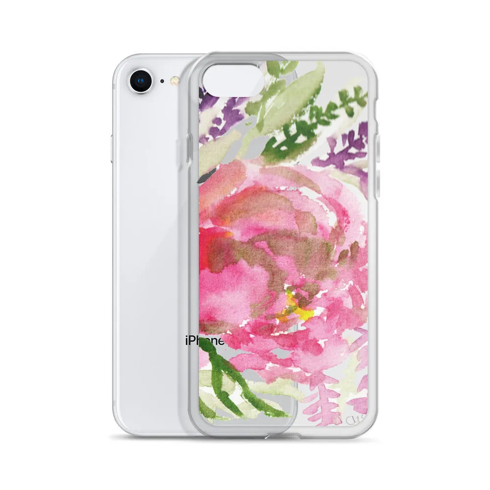 Light Pink Rose iPhone Case, Best Designer Flower Girlie Floral Print iPhone Case, Best iPhone Cellphone Phone Case