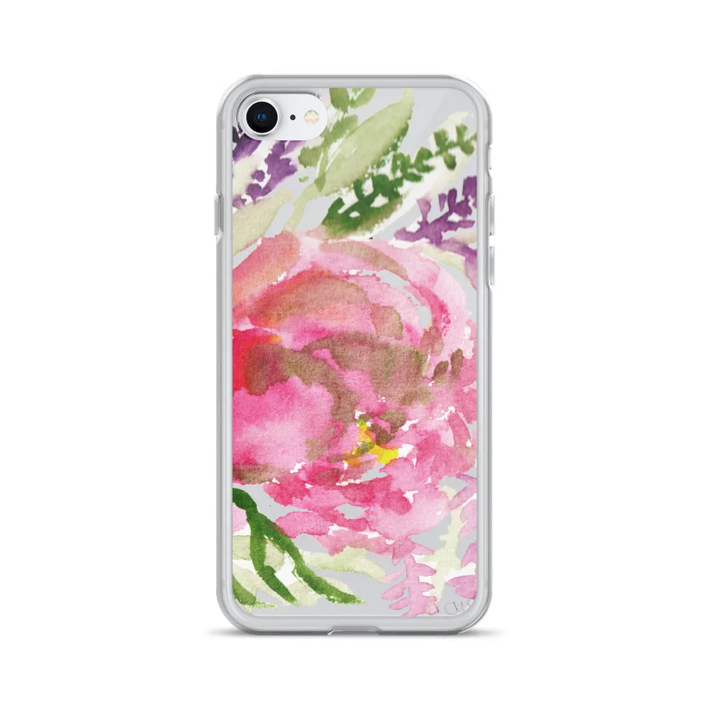 Light Pink Rose iPhone Case, Best Designer Flower Girlie Floral Print iPhone Case, Best iPhone Cellphone Phone Case