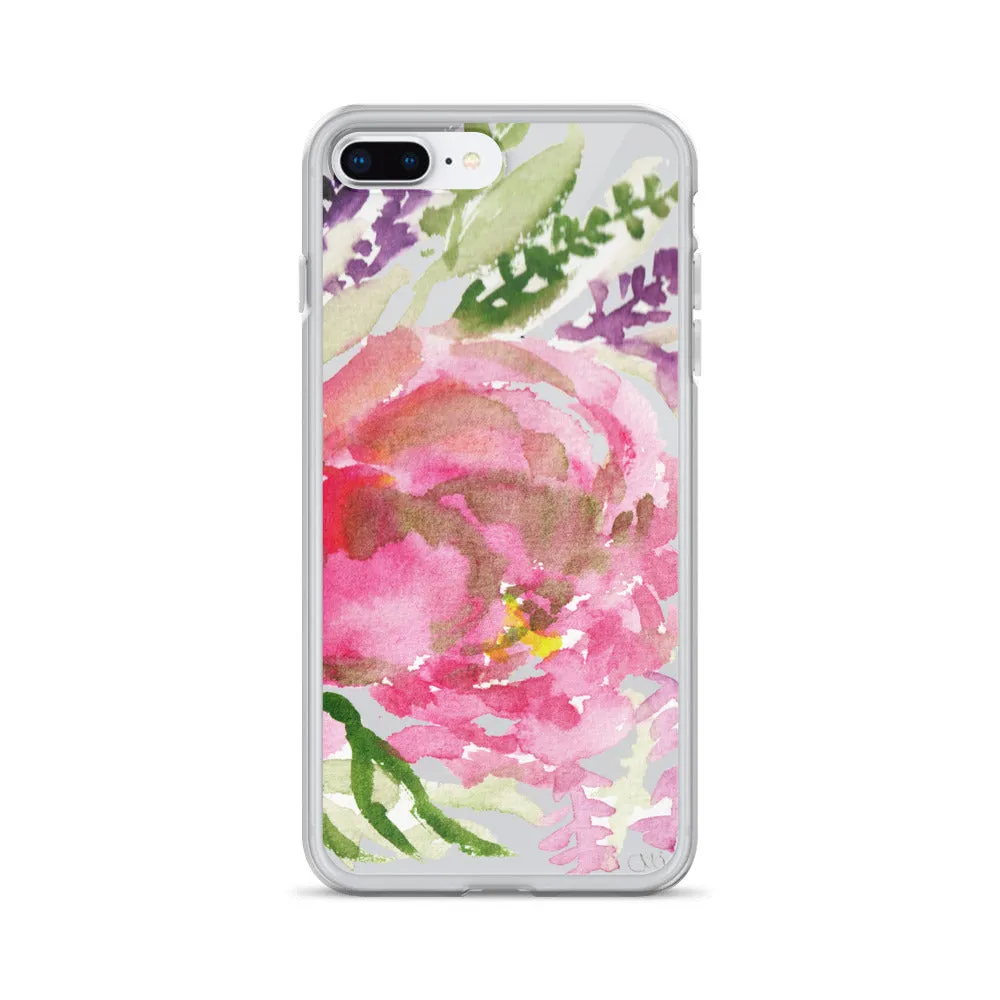 Light Pink Rose iPhone Case, Best Designer Flower Girlie Floral Print iPhone Case, Best iPhone Cellphone Phone Case