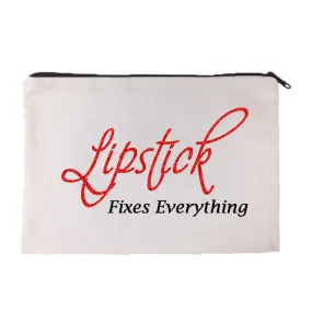 Lipstick Fixes Everything Cosmetic Bag