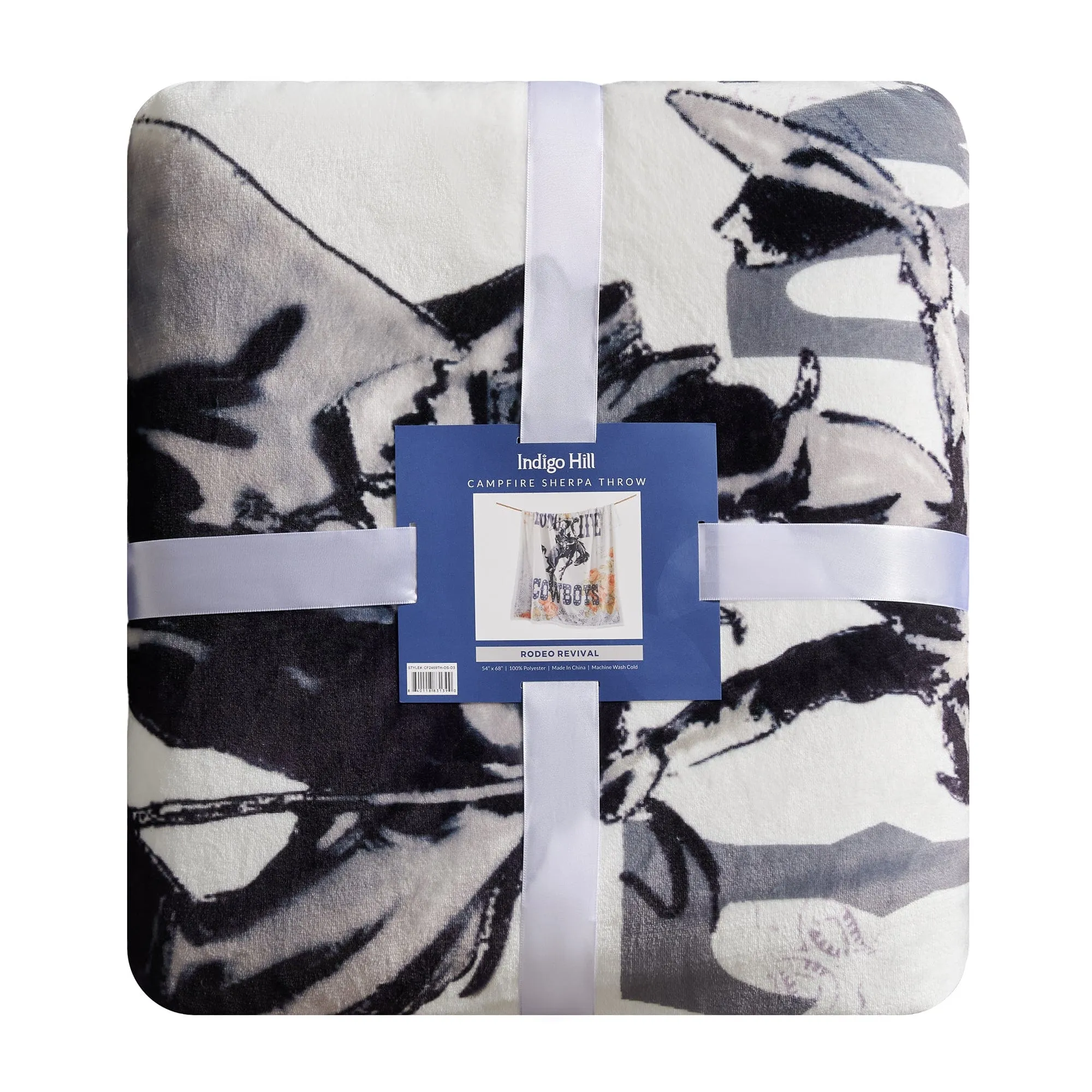 Long Live Cowboys Campfire Sherpa Throw