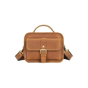 Luxury Genuine Leather Flap Compact Crossbody Bag