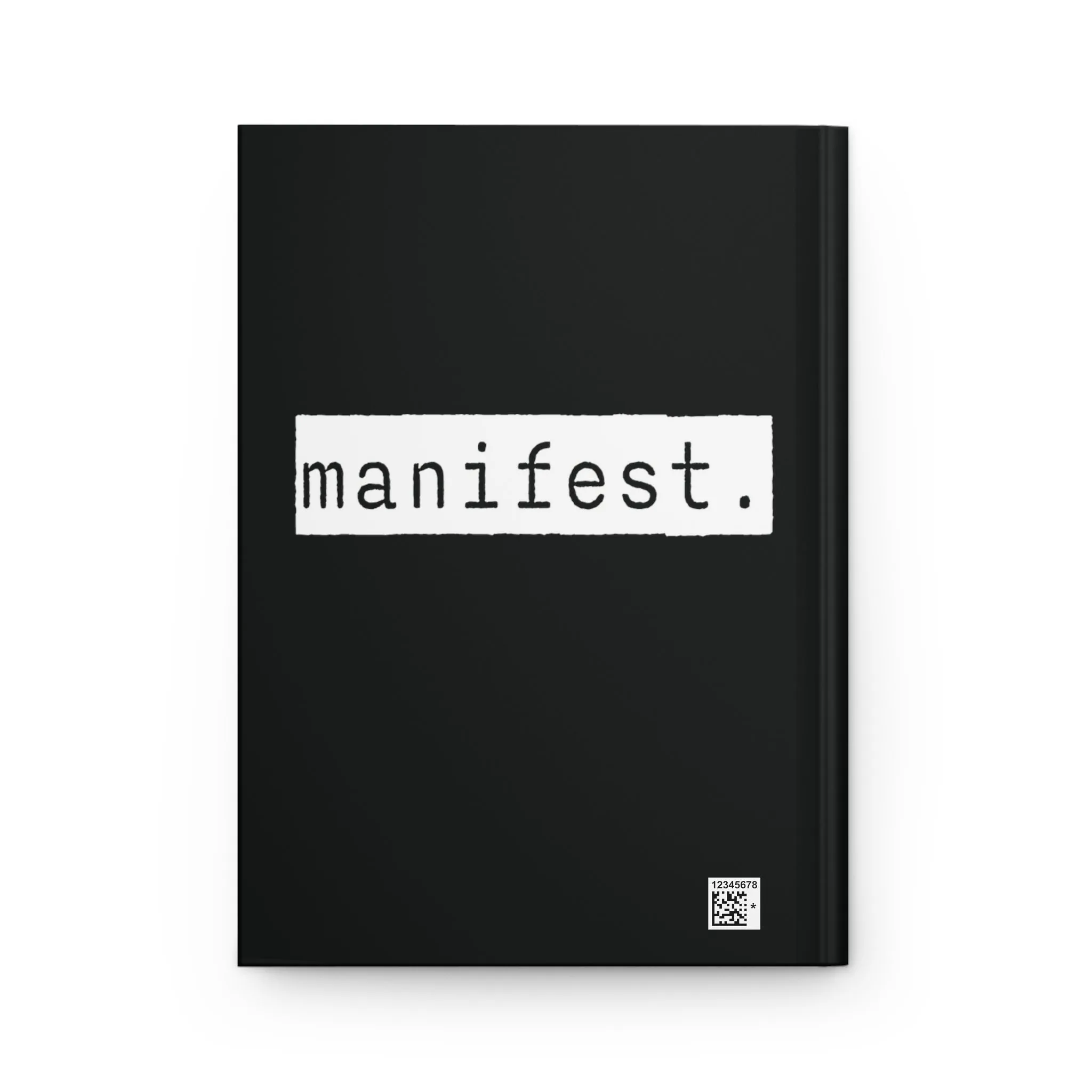 Manifest Black Matte Hardcover Journal | Blank Book for Ideas and Planning | Lined Notebook Diary Log