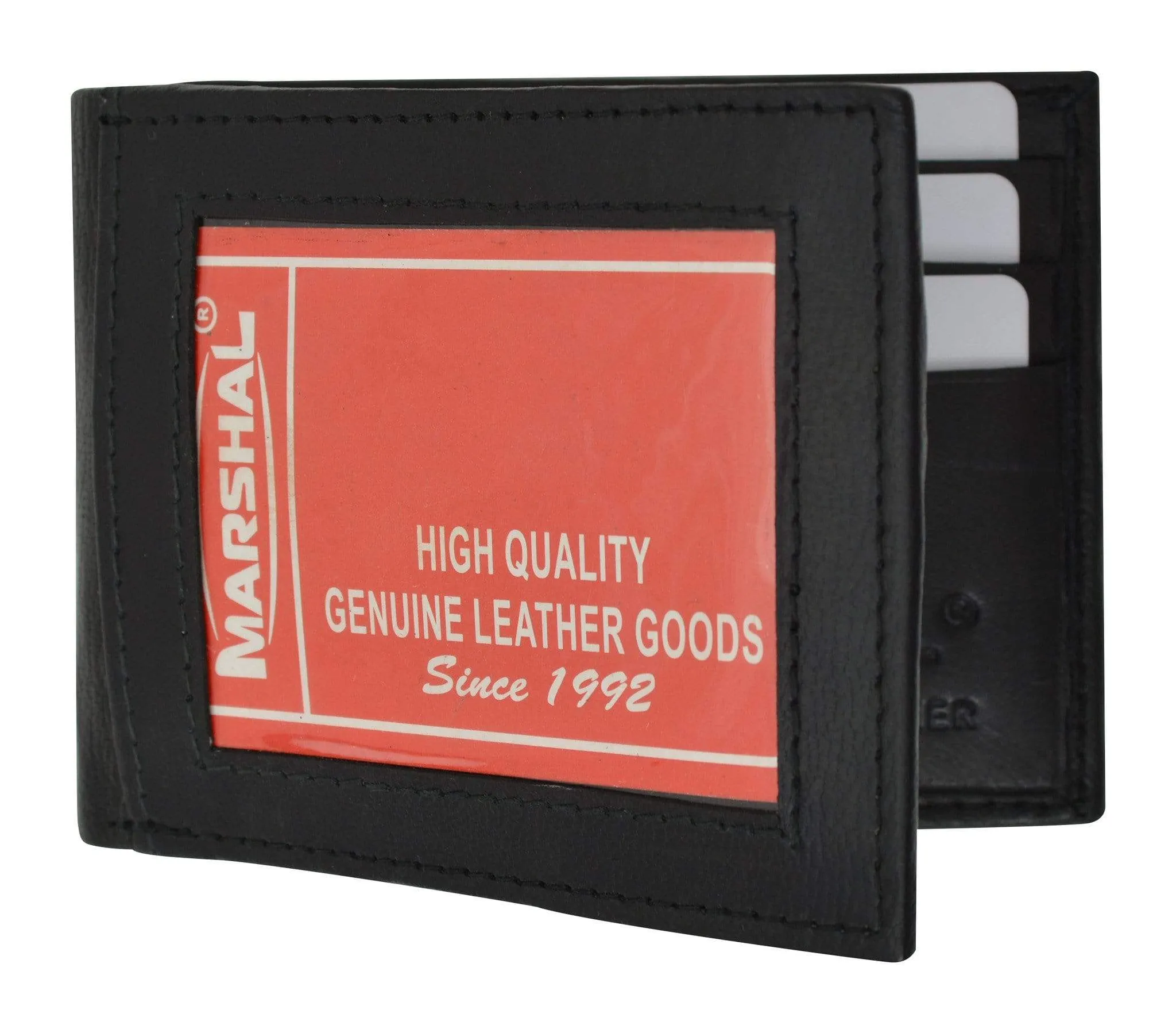 Mens Genuine Leather Credit Card ID Holder Bifold Money Clip Wallet 88 (C)