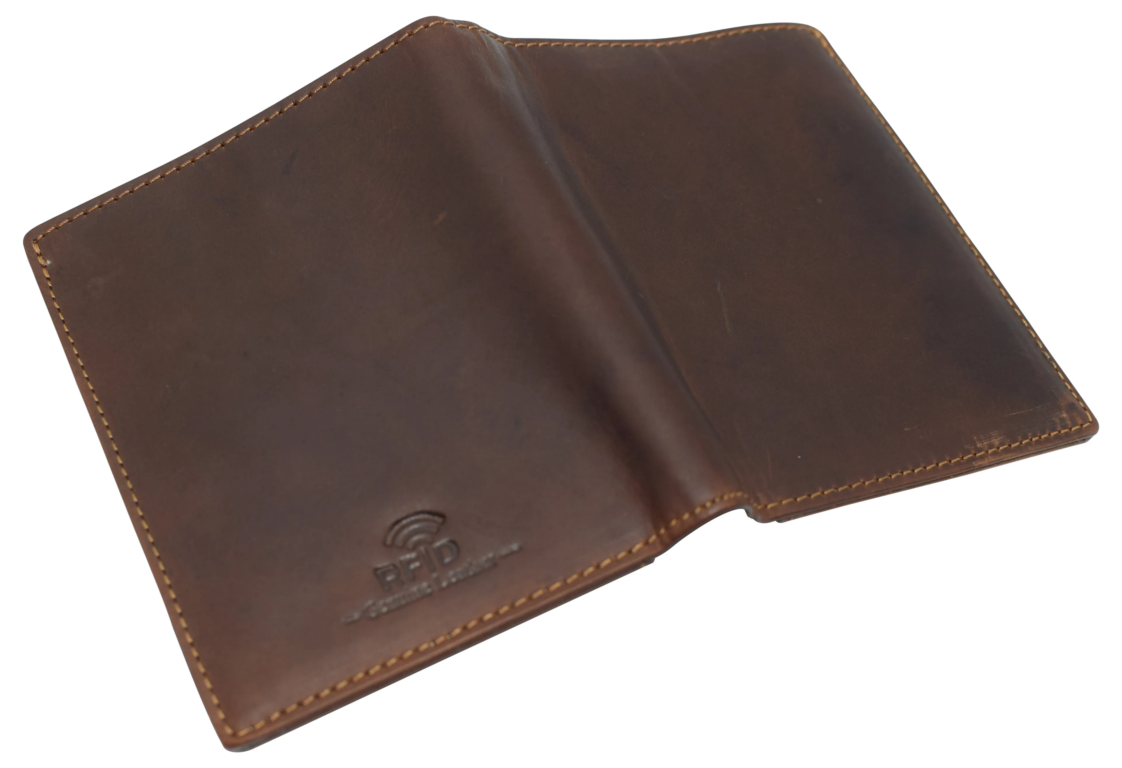 Mens Slim Bifold Vintage Leather Wallet RFID Blocking Vertical Credit Card Slots Holder Wallets for Men RFID610138RHU