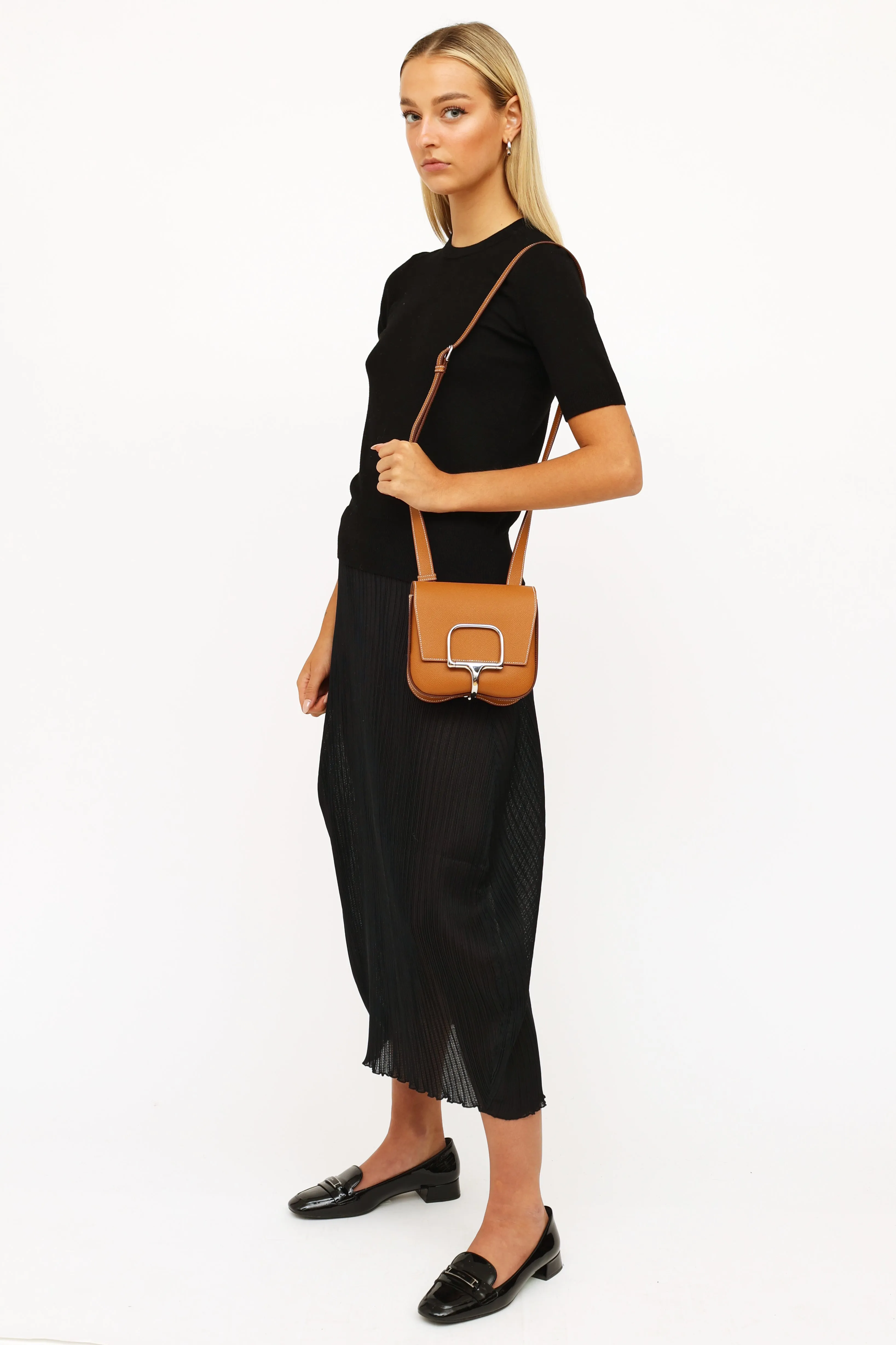 Mini Gold Epsom Della Cavalleria Bag